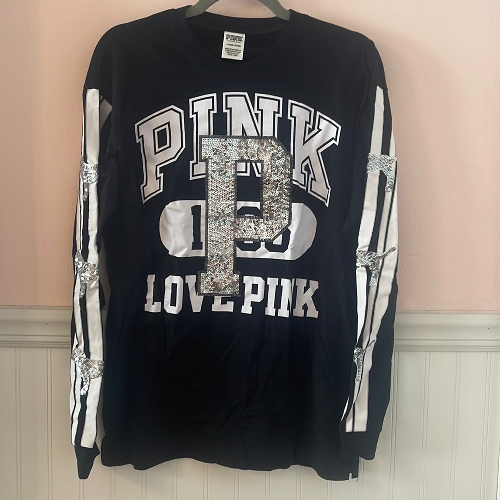 VS PINK black long sleeve top